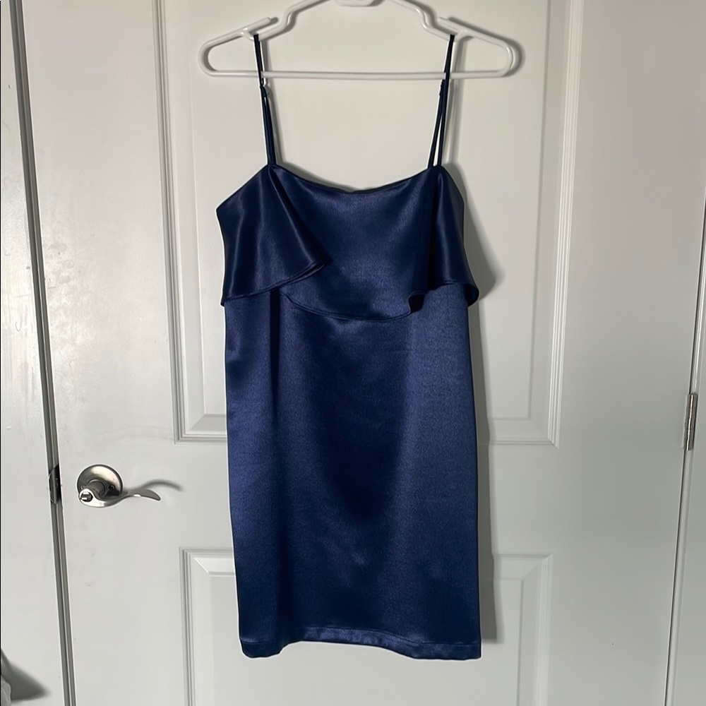 Urban Outfitters Navy Blue Satin Dress